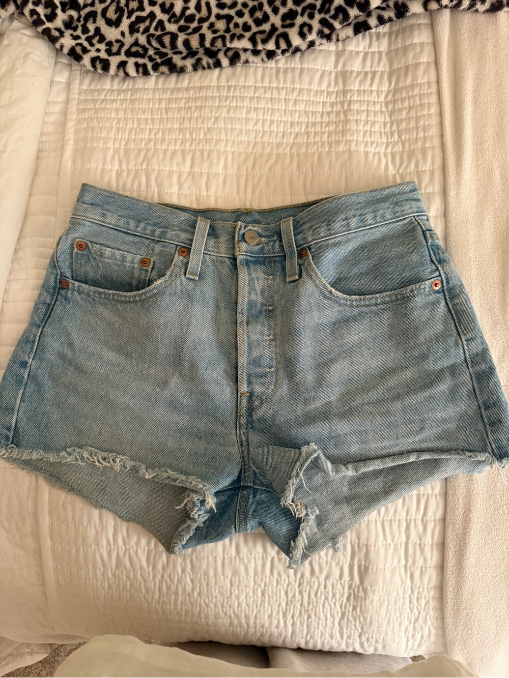 Levi's Light Blue Denim Cutoff Shorts